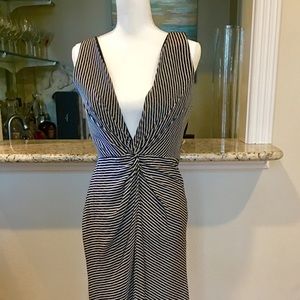 Armani Striped Cocktail Dress